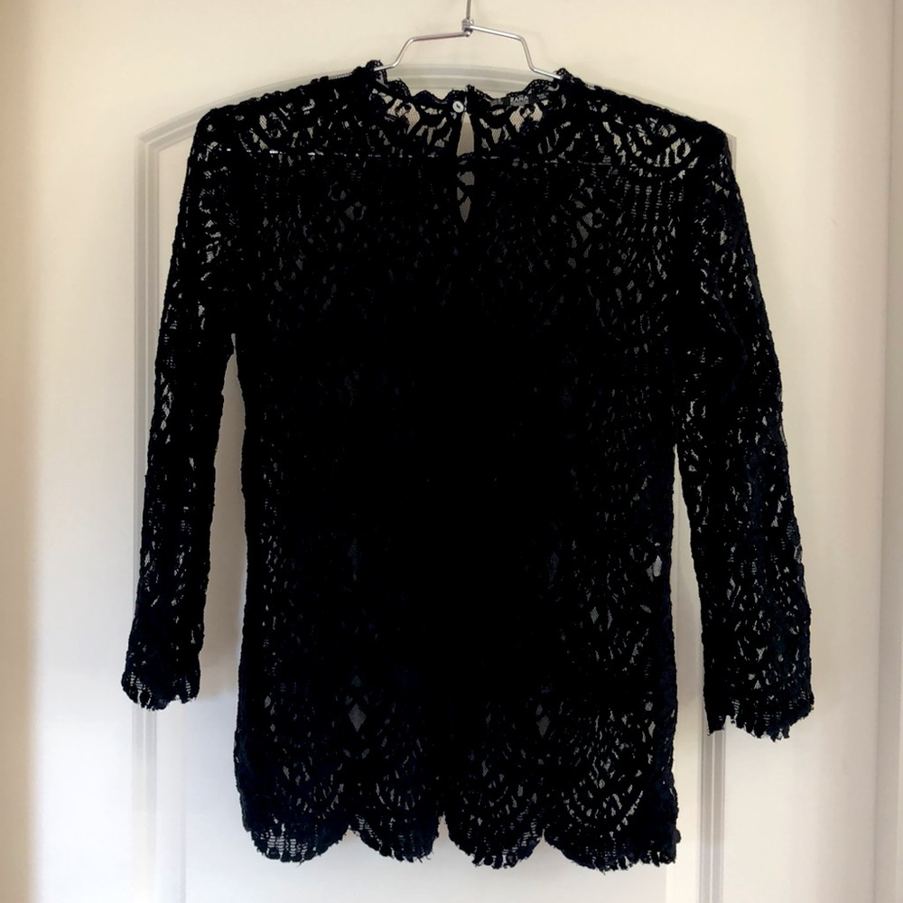 Zara black lace top